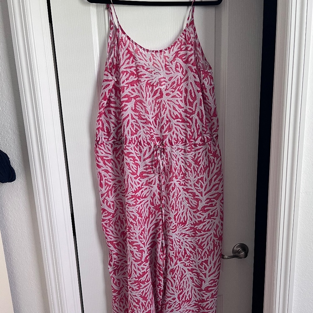 Michael Kors Sea Coral Swimsuit Coverup Jumpsuit Size L